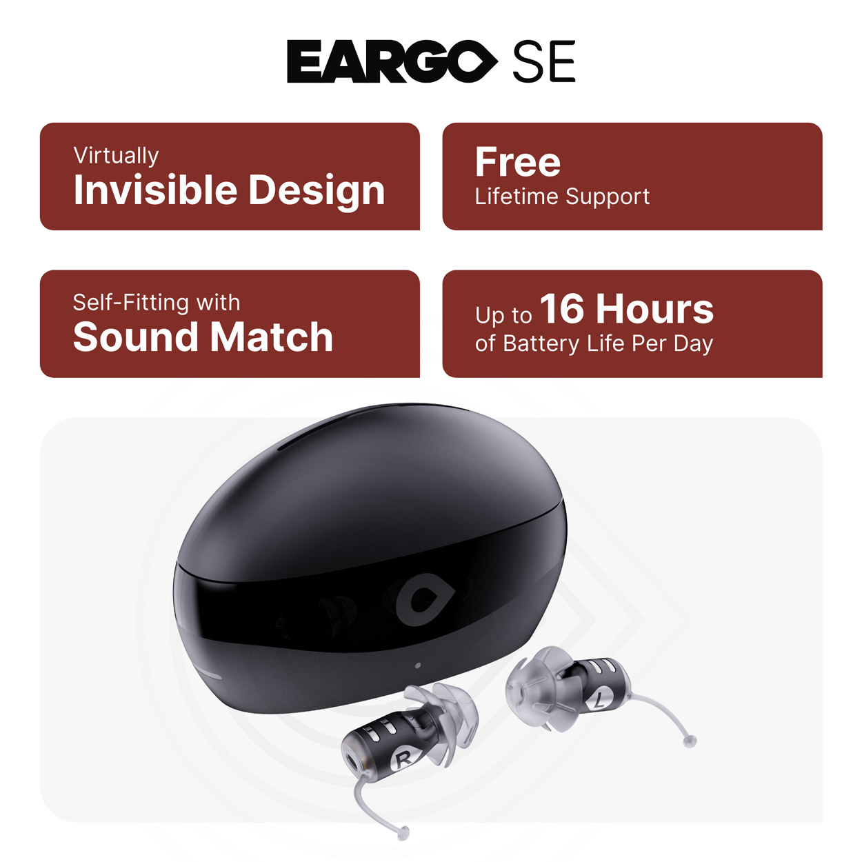 Eargo SE Hearing Aids Bundle,, image number 1