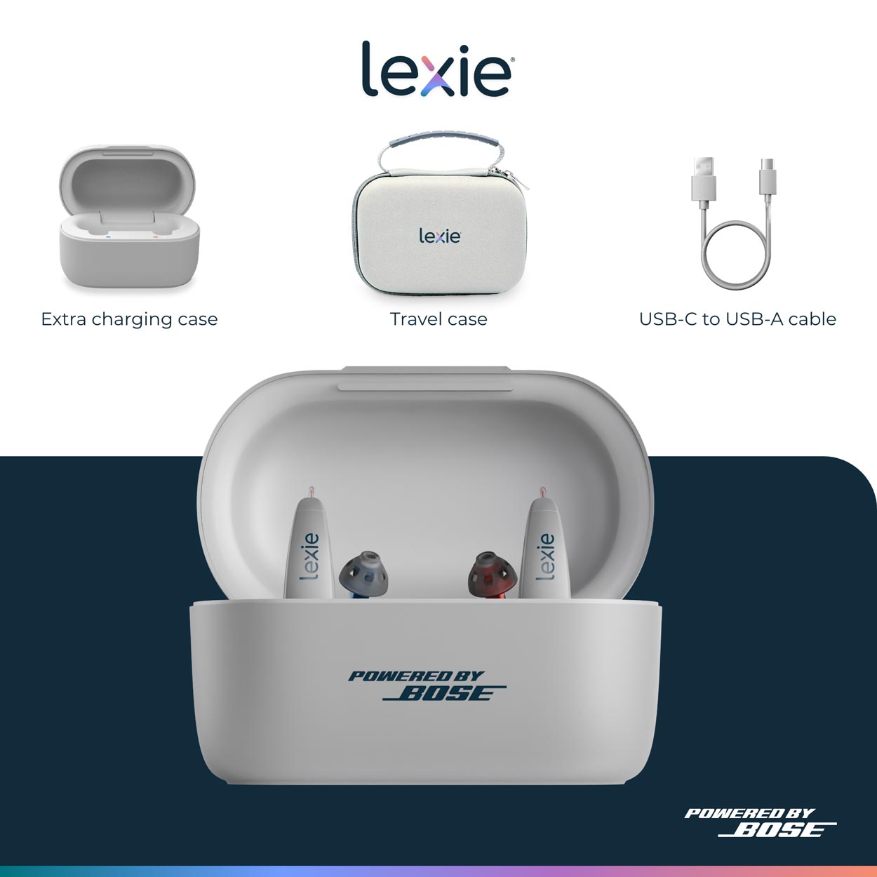 Lexie B2 Plus Hearing Aids Bundle,, image number 1